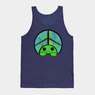 Turtle World Peace Sign Tank Top